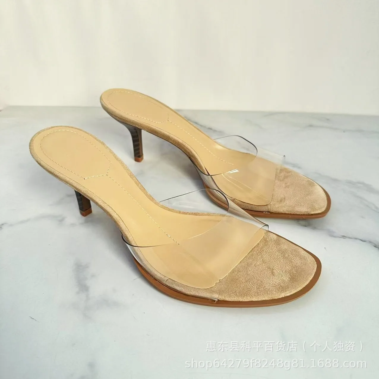 

ZR 2025 новые женские туфли на тонком каблуке, прямые полоски, квадратные головки, эффект похудения, универсальные высокие каблуки, сексуальные сандалии