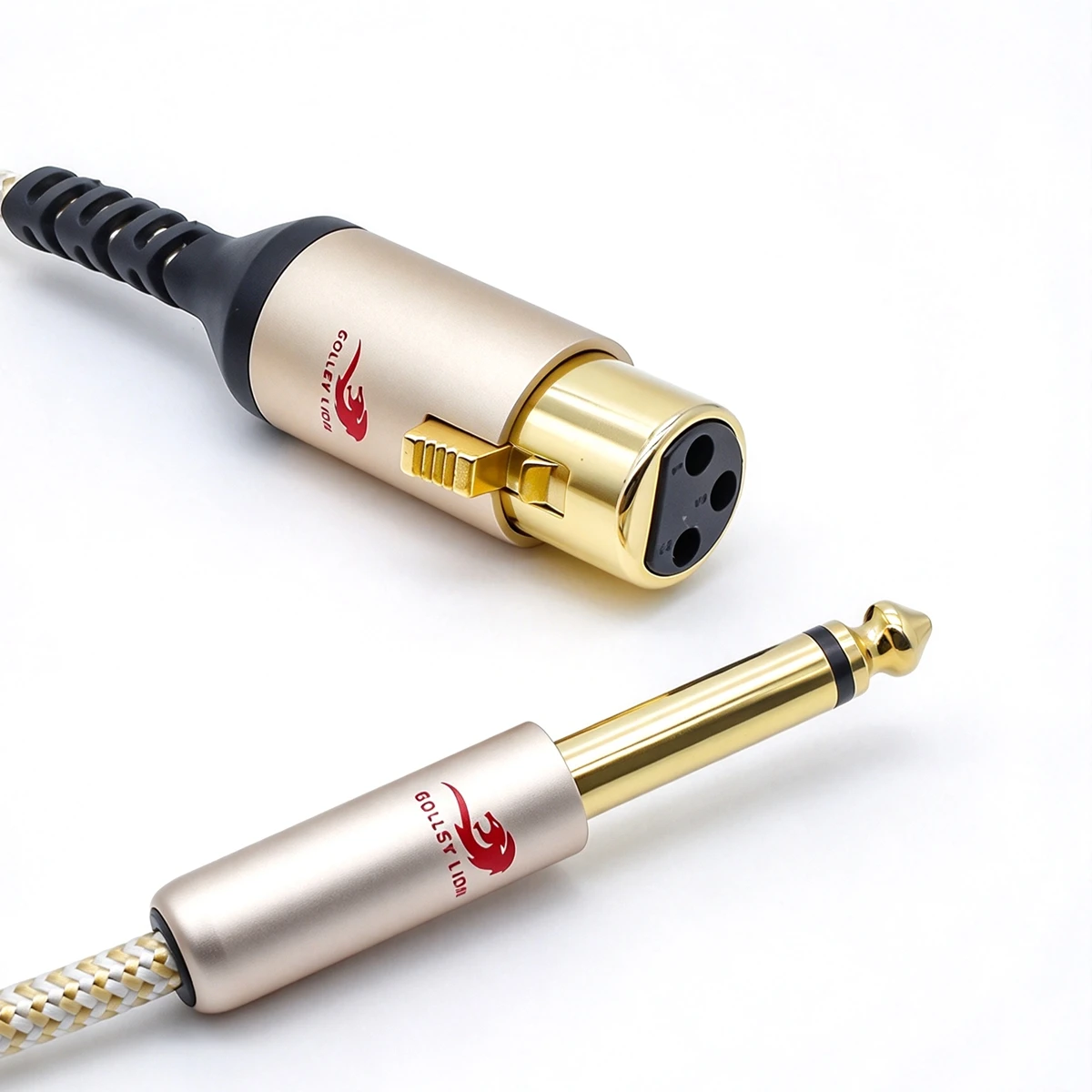 Micphone Cable 3-Pin Female XLR to 1/4 Inch (6.35) TS MONO Plug for Mixing Console Effects SPC Cable 1M 2M 3M 5M 8M 10M 15M