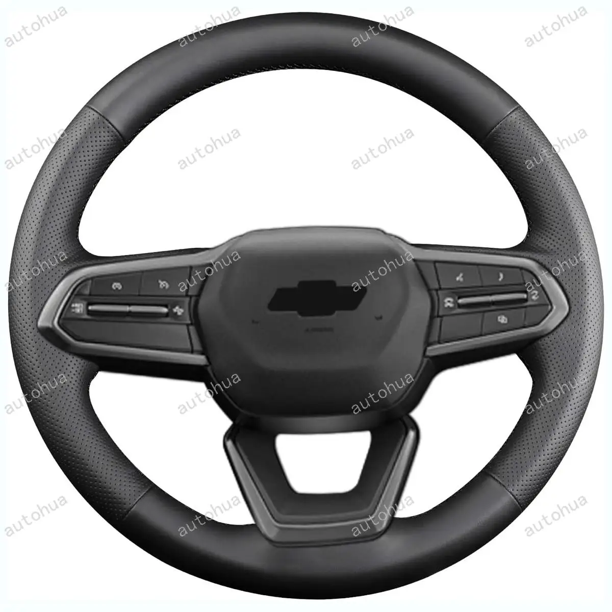 طقم خياطة غطاء عجلة القيادة، مناسب لسيارة تشيفي 2024 سيلفرادو EV/2024 Blazer EV، جلد من الألياف الدقيقة غير قابل للانزلاق وجيد التهوية