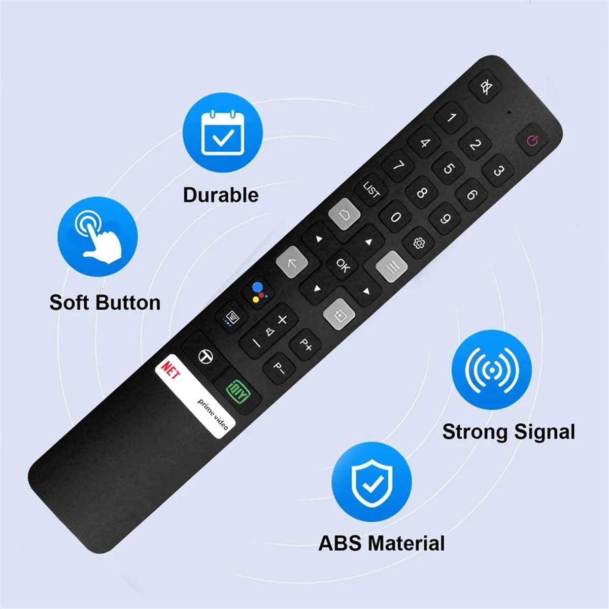 ABJG-Replace RC901V FMR6 Remote Control for 4K LED Android Smart TV 65P725 55C716
