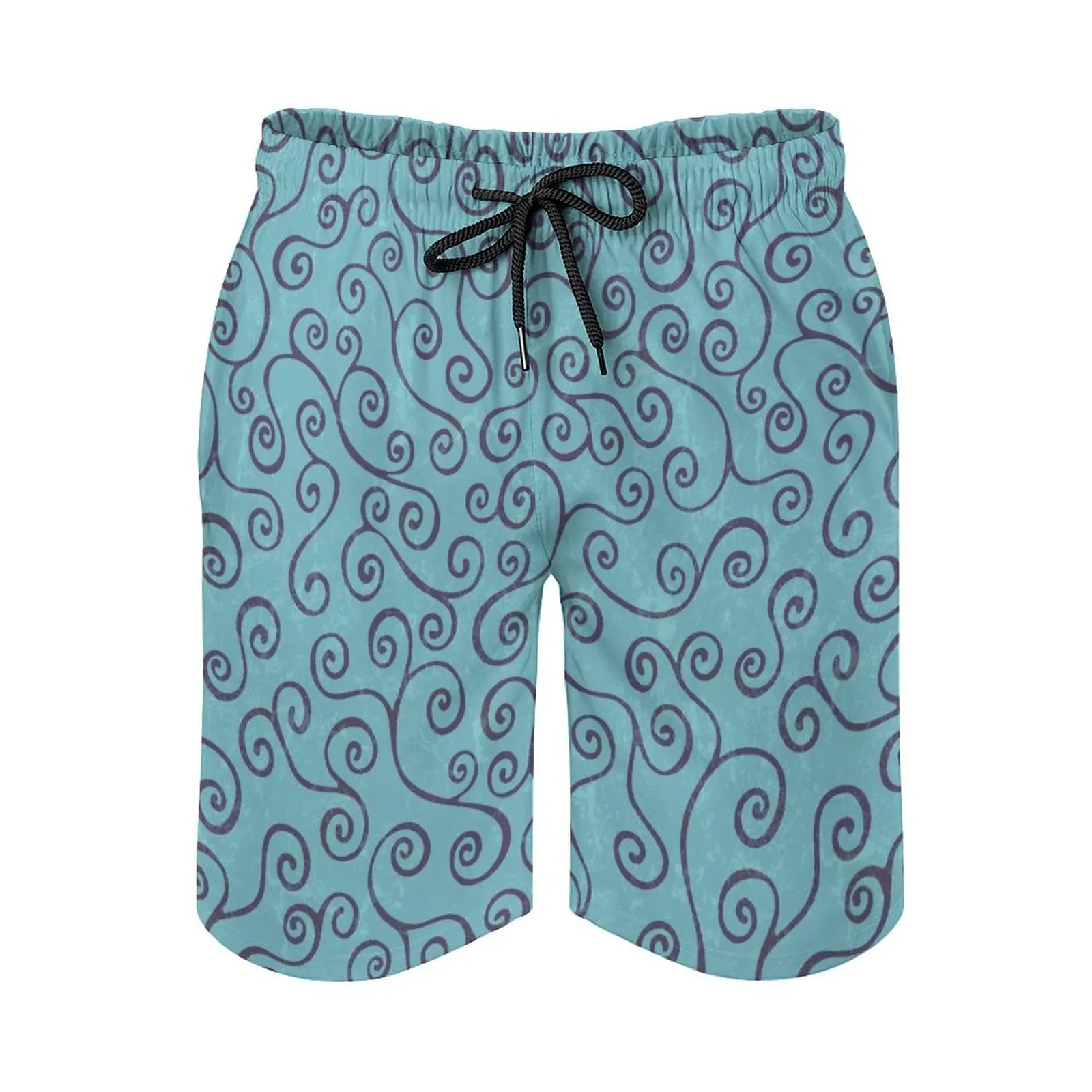 Pantalones de playa de encaje de patrón Simple Irregular para hombres y mujeres, moda de verano, transpirable, Casual, relajado, Color sólido, cinco cuartos