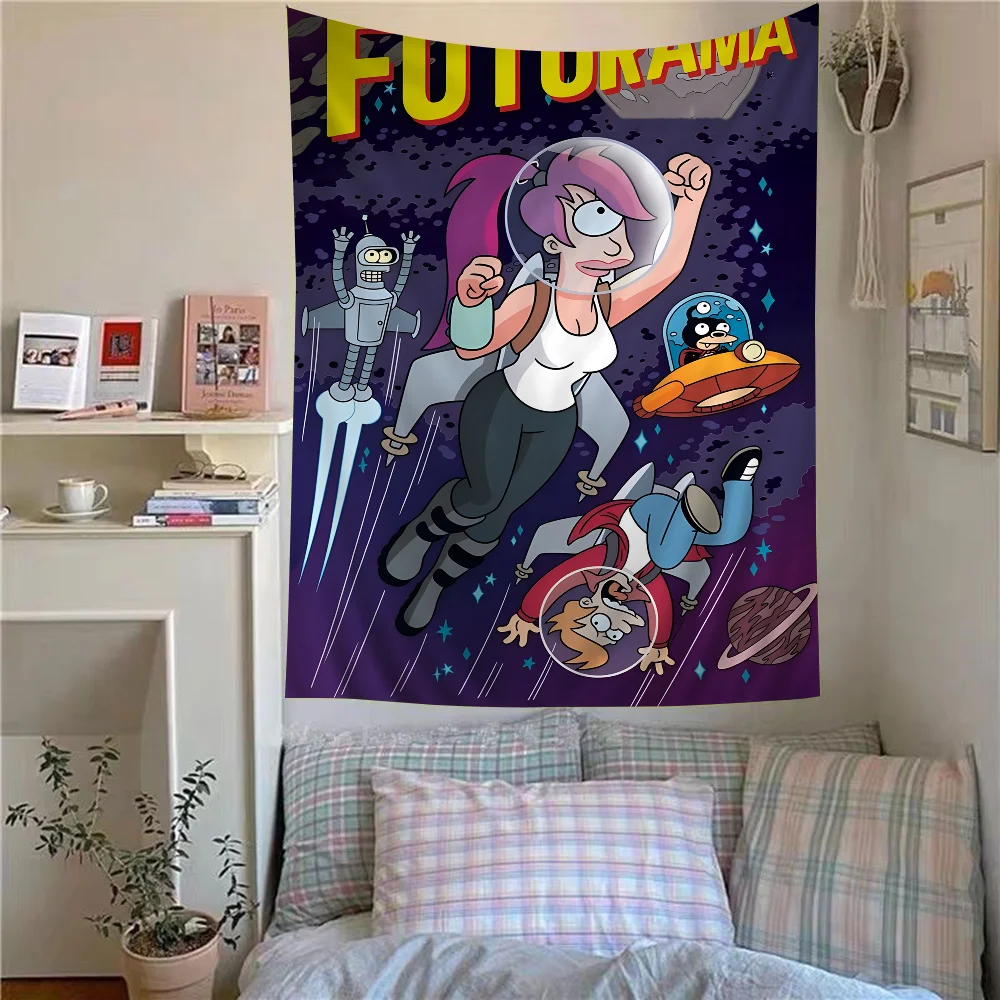 F-Futurama B-Bender Art Classic Anime DIY Wall Tapestry For Living Room Home Dorm Decor Wall Art Decor