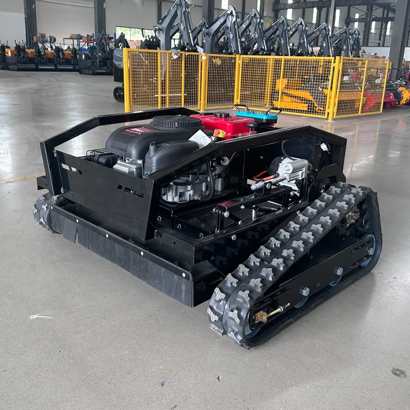 Unmanned Remote Control Crawler Mowing Robot Automatic Multifunctional  Small Brush Cutter Industrial Grade 24v Voltage view 2
