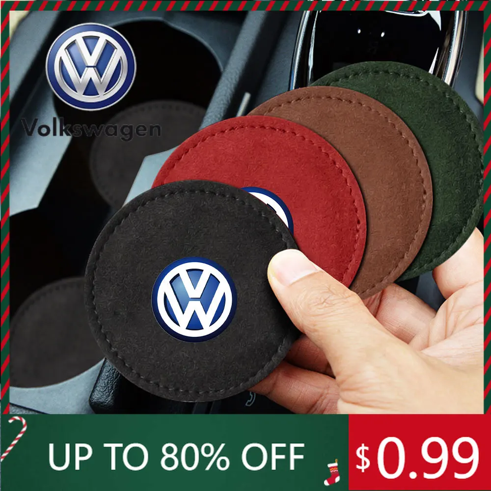

For VW Volkswagen Jetta MK5 Golf 2Pcs Anti-Slip Car Silicone Coaster For Volkswagen Vw Tiguan Jetta Mk6 Scirocco Polo Touran Gol