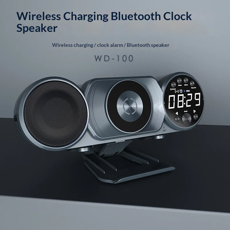Wireless Charging Bluetooth Speaker Atmosphere Light Wireless Bluetooth Speaker Sound Box Bedside Creative Ornaments