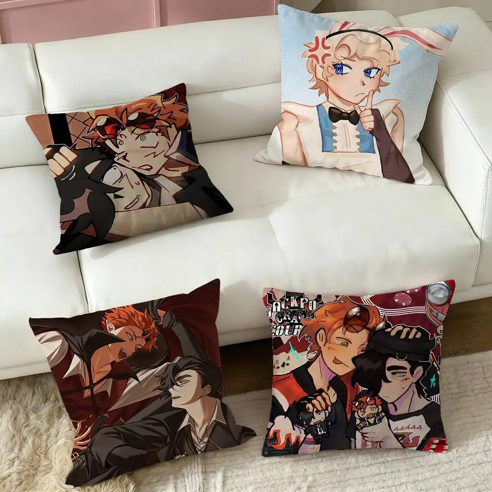 Benny Jackpot Crash Course Eddie Round  Pillow Case Square Double-Sided Sofa Cushion Cover Bedroom Bedside Pillow