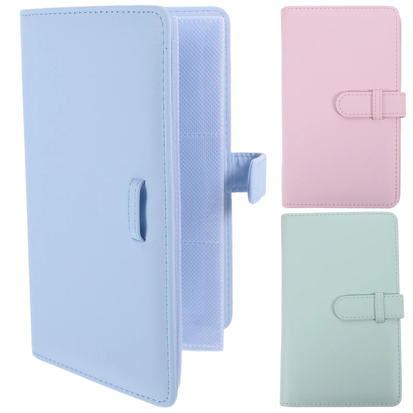 

3Pcs 3 Inch Multi-Functional Photo Album Stylish PU Material Portable Lightweight Picture Book for Photos Card Holder