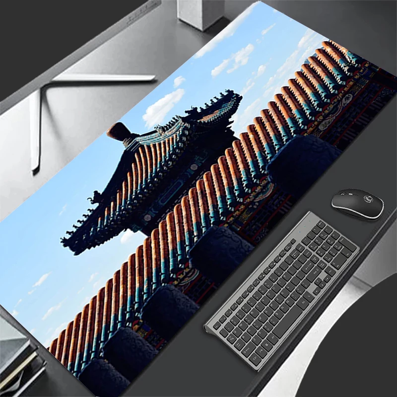 

Large Gaming Mousepad The Forbidden City XXL Keyboard Pad Gamer Mouse Pad On The Table Speed Desk Mat 900x400 Soft Mouse Mats