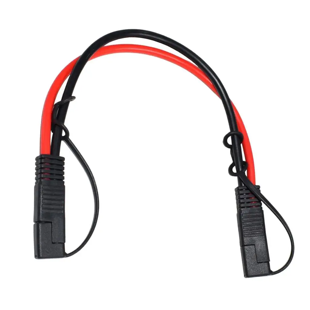 SAE to SAE Extension Cable 30cm Copper Power Cord Automotive Quick Disconnect Wire Harness for Solar Panel Charging