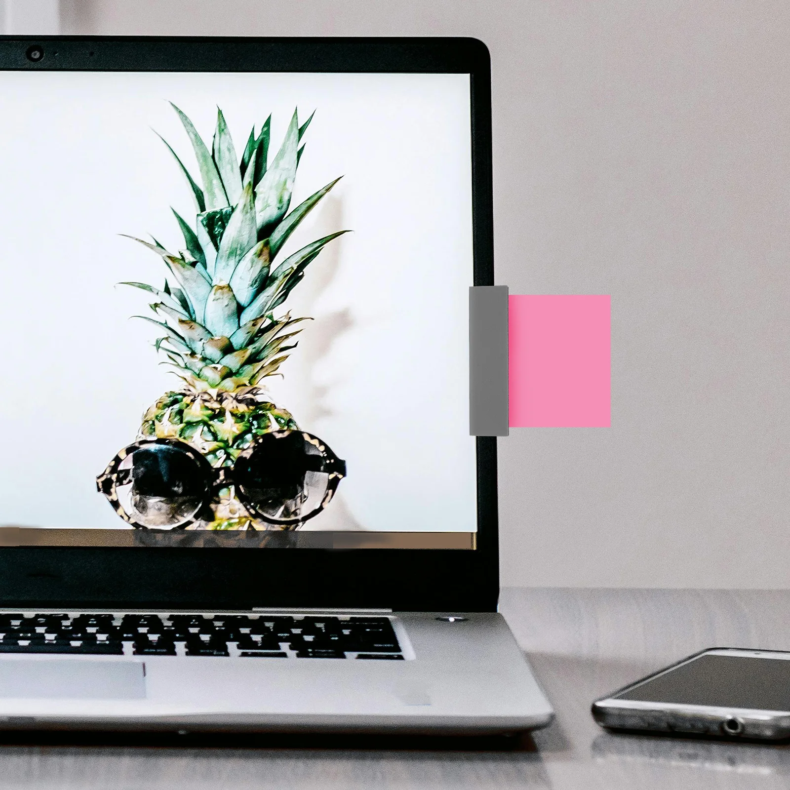 

5Pcs Magnetic File Clip for Metal Surfaces Reusable Adhesive Mounting on Computer Screen Side Document Holder for Office Home