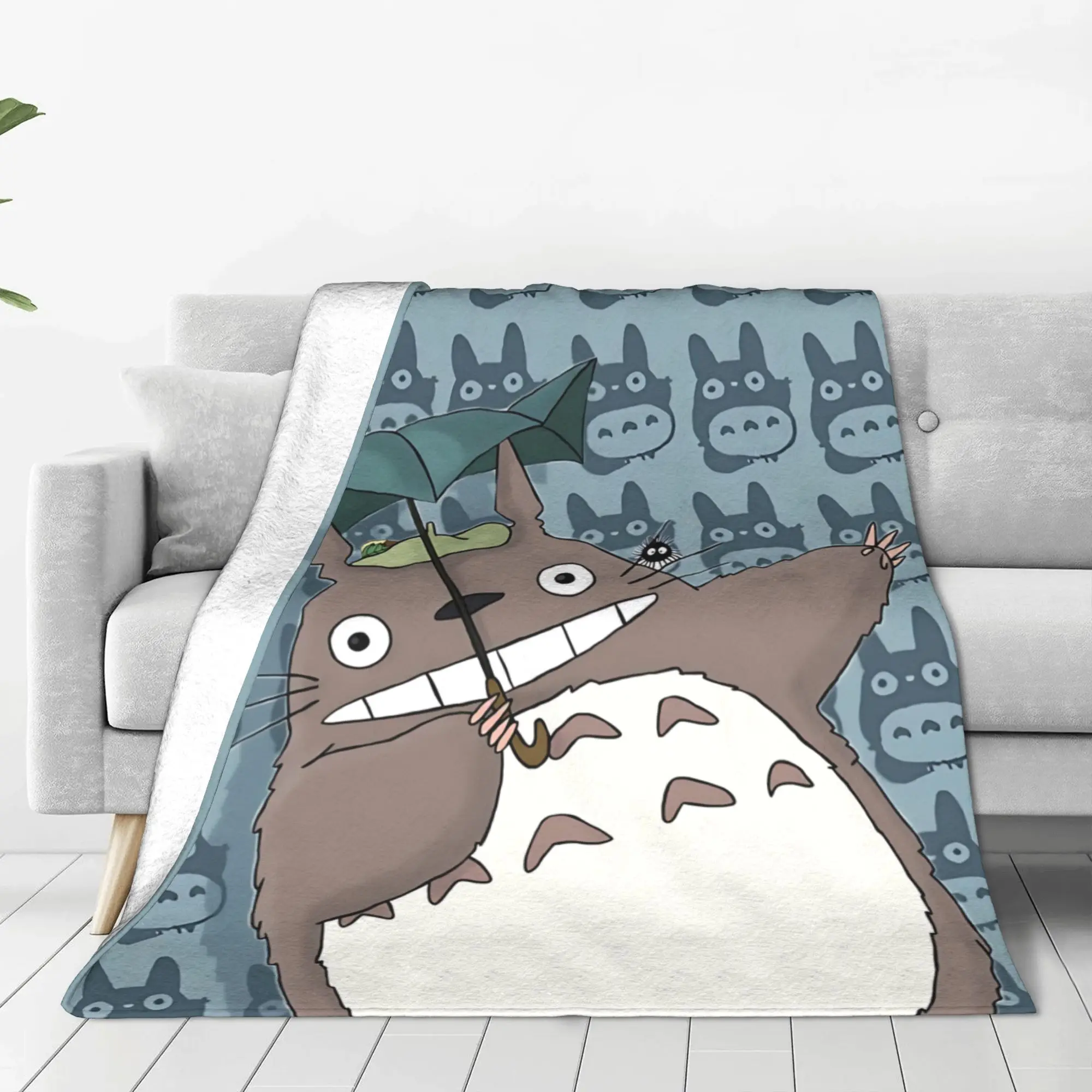 1PC Anime My Neighbor Totoros  home room decorations Winter Blankets for Adults Bedding Home Interior Sofa Knee