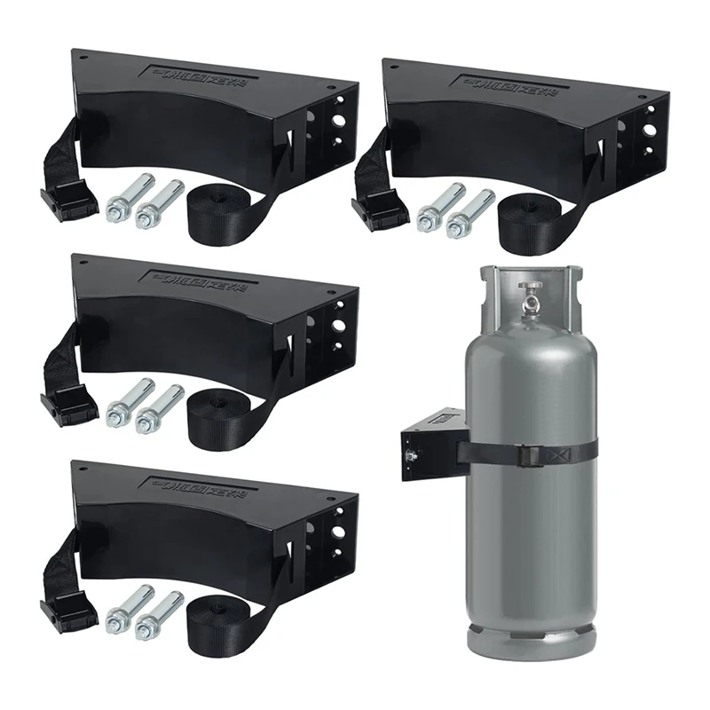 

4 Piece Propane Tank Holder, Cylinder Holder, Propane Tank Holder, 4-12 Inches, For Mounting Various Cylinders