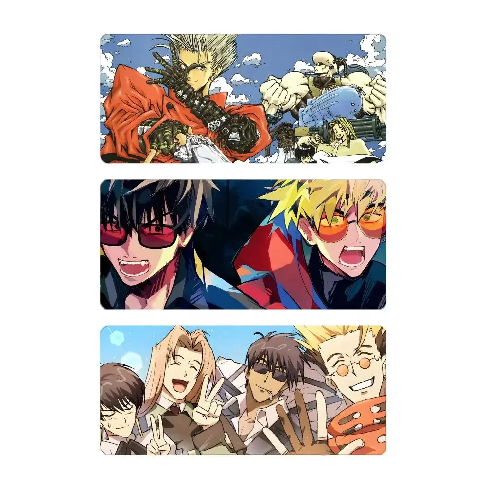 Anime Action Trigun Stampede Mouse Pad Large Gaming Mousepad with Stitched Edges Thickened Desk Mat PC