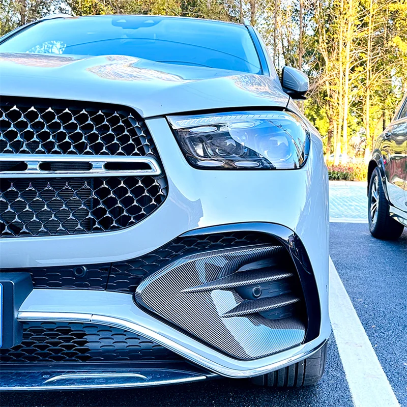 2024+ For Mercedes Benz GLE class W167 C167 GLE450 GLE53 AMG Front Bumper Fog Lamps Grille Grill Cover Frame Body Kits stickers