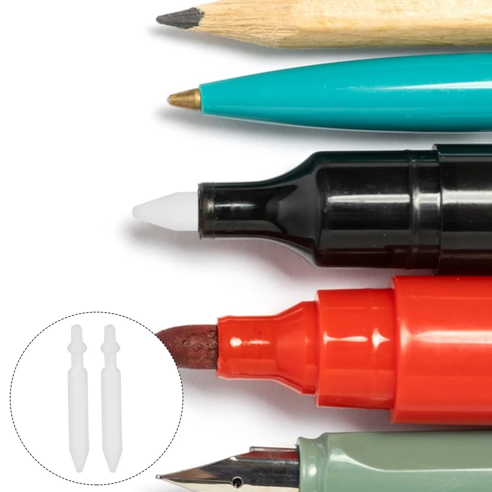 

20 шт. сменных наконечников для акриловых маркеров 0,7 мм, нейлоновые наконечники для плавного письма, для перманентных маркеров, для пластика, холста, дерева, для творчества и рукоделия
