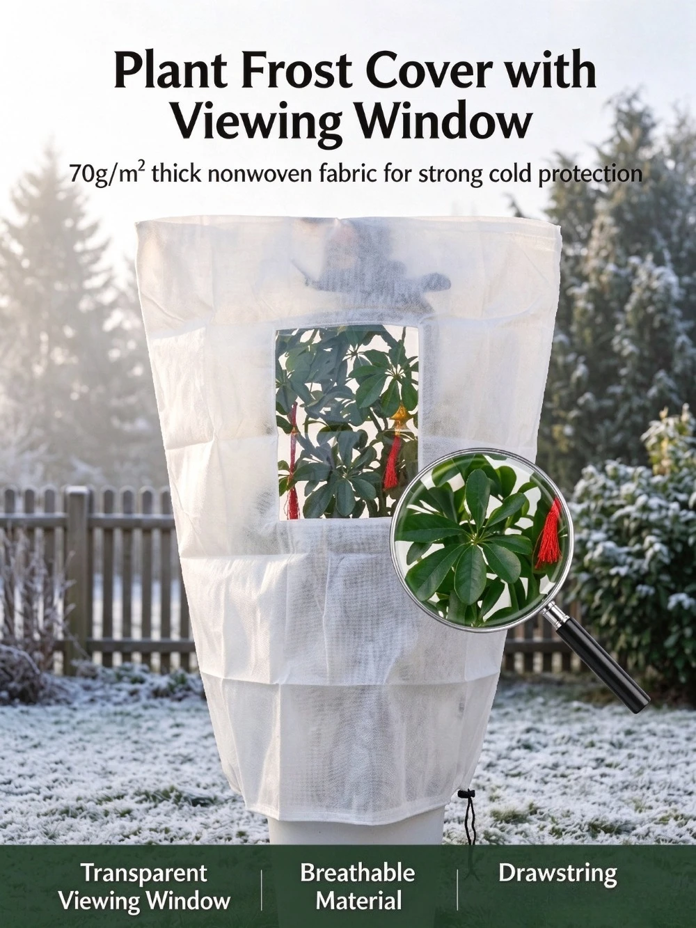 Plant Winter Non-woven Fruit Tree Frost and Cold Cover with Window Fast Delivery