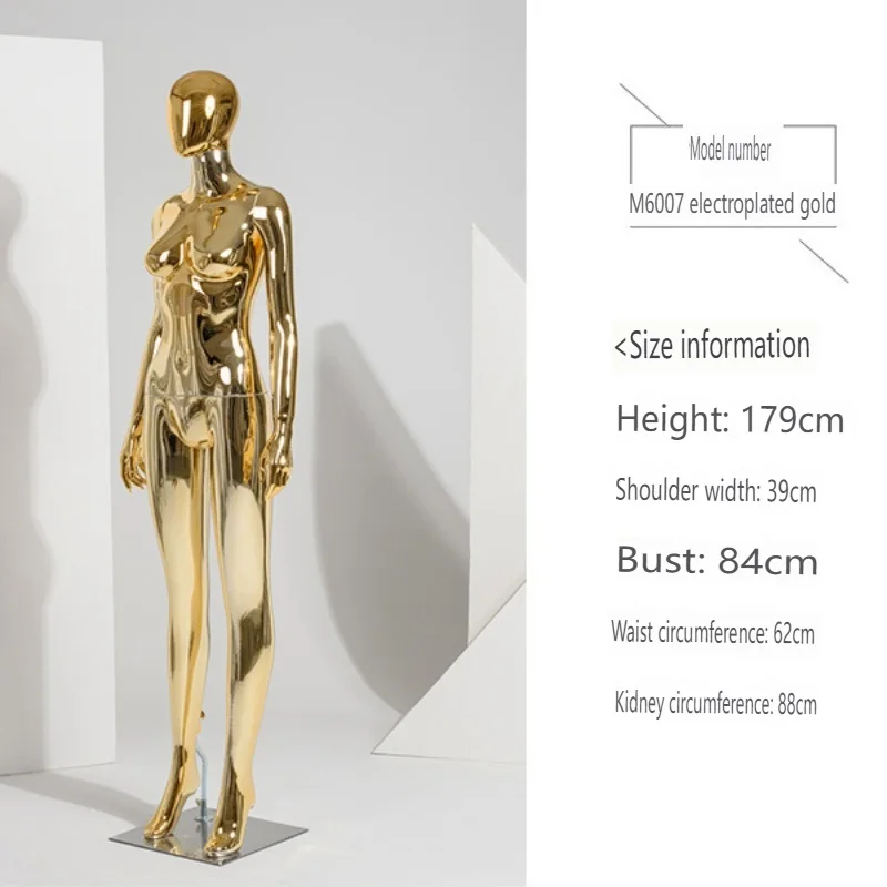 Gegalvaniseerde Vrouwelijke Full-Body Mannequin Rekwisieten Voor Kledingwinkel Display Frame Damesjurk Raam Kleding Model Frame