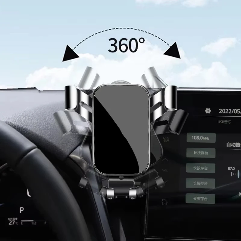 Car Screen Phone Holder For Mazda CX5 CX-5 2017-2022 Air Outlet Gravity Sensor Mobile Phone Holder GPS Bracket Car Accessories