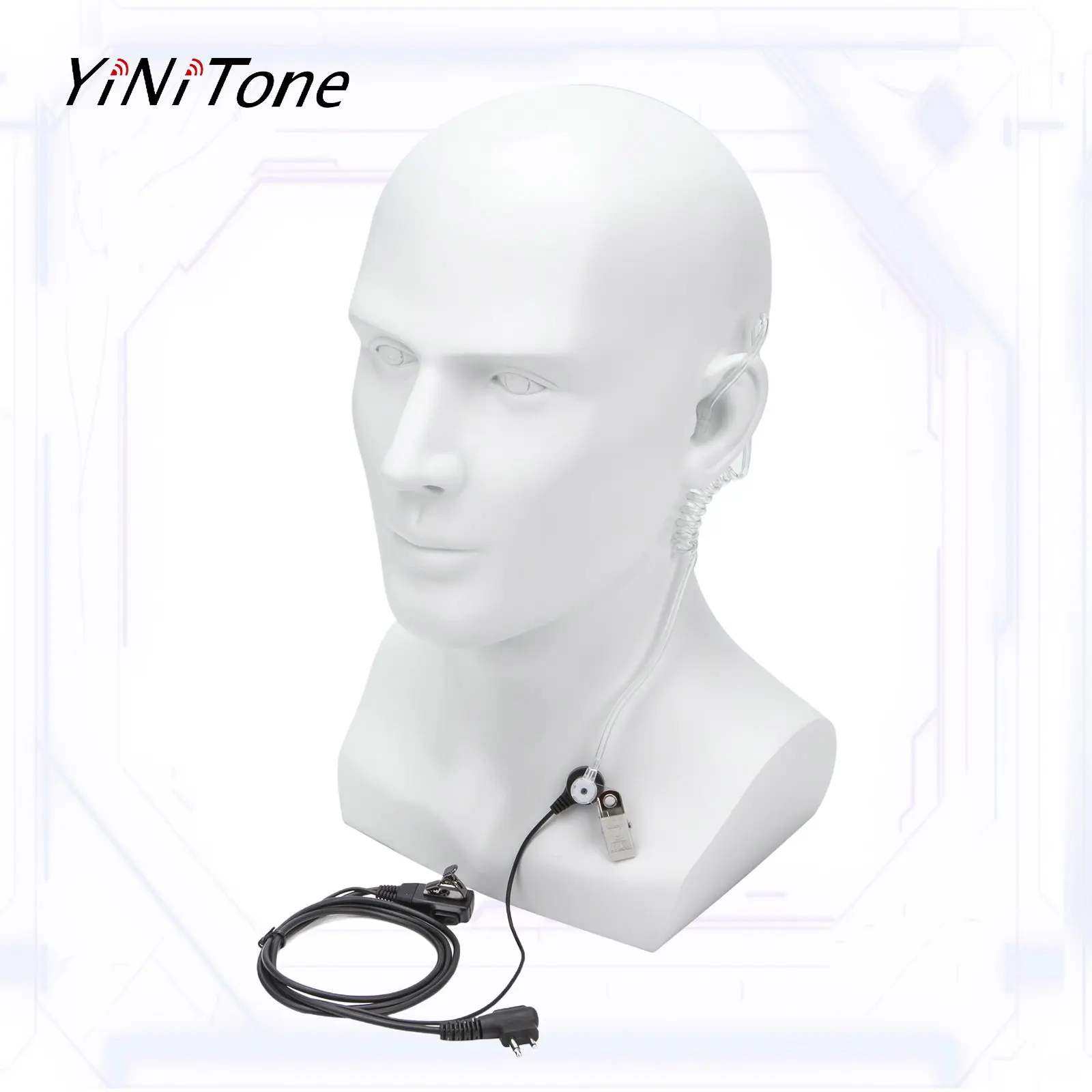 Covert Acoustic Tube Anti-noise 2 Pin Headset for MOTOROLA GP300 GP308 GP68 GP88s GP100 DEP450 walkie talkie Earpiece with Mic