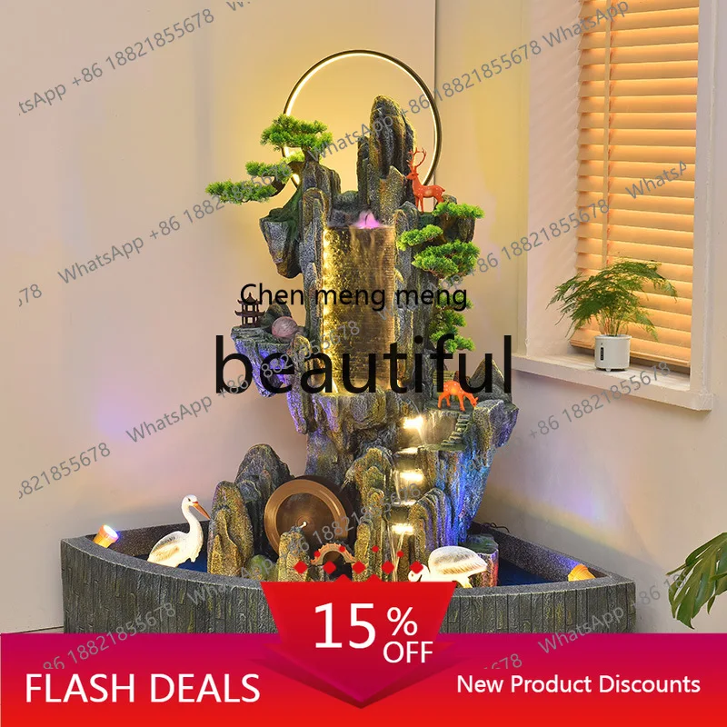 

zJ Rockery fountain ornament circulating water courtyard decoration fish pond water system landscape garden landscaping arrangem