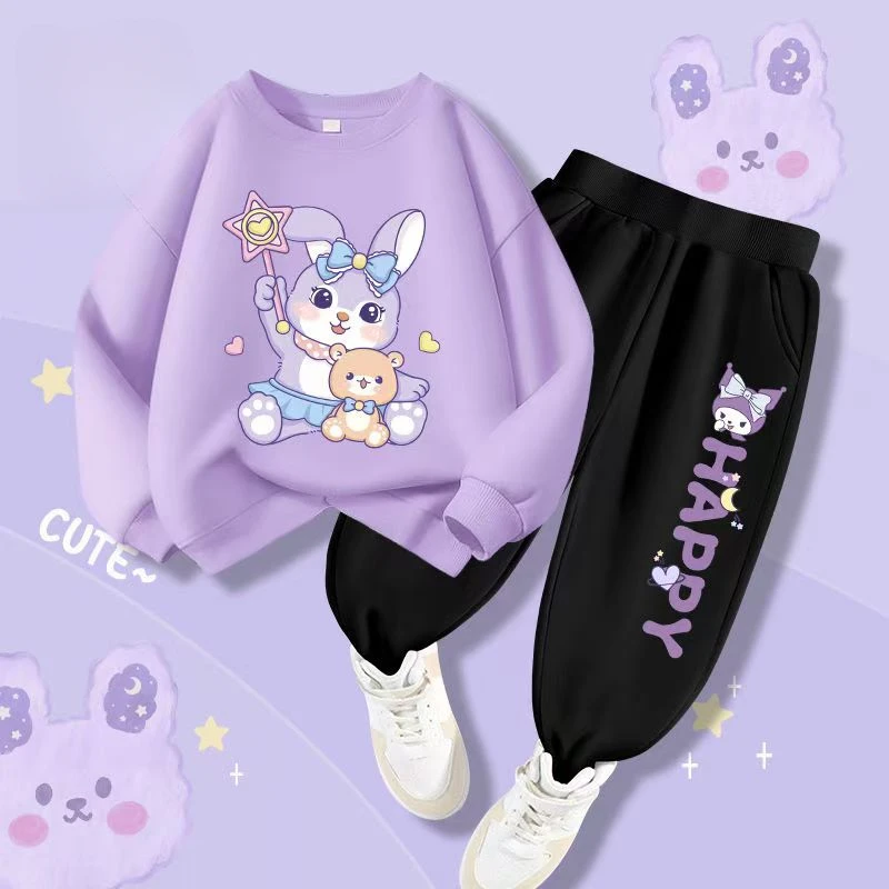 Autumn Baby Boy Clothes Fashion Printed T-shirts and Pants 2 Pieces Set Children Girls Casual Top Bottom Outfits Tracksuits