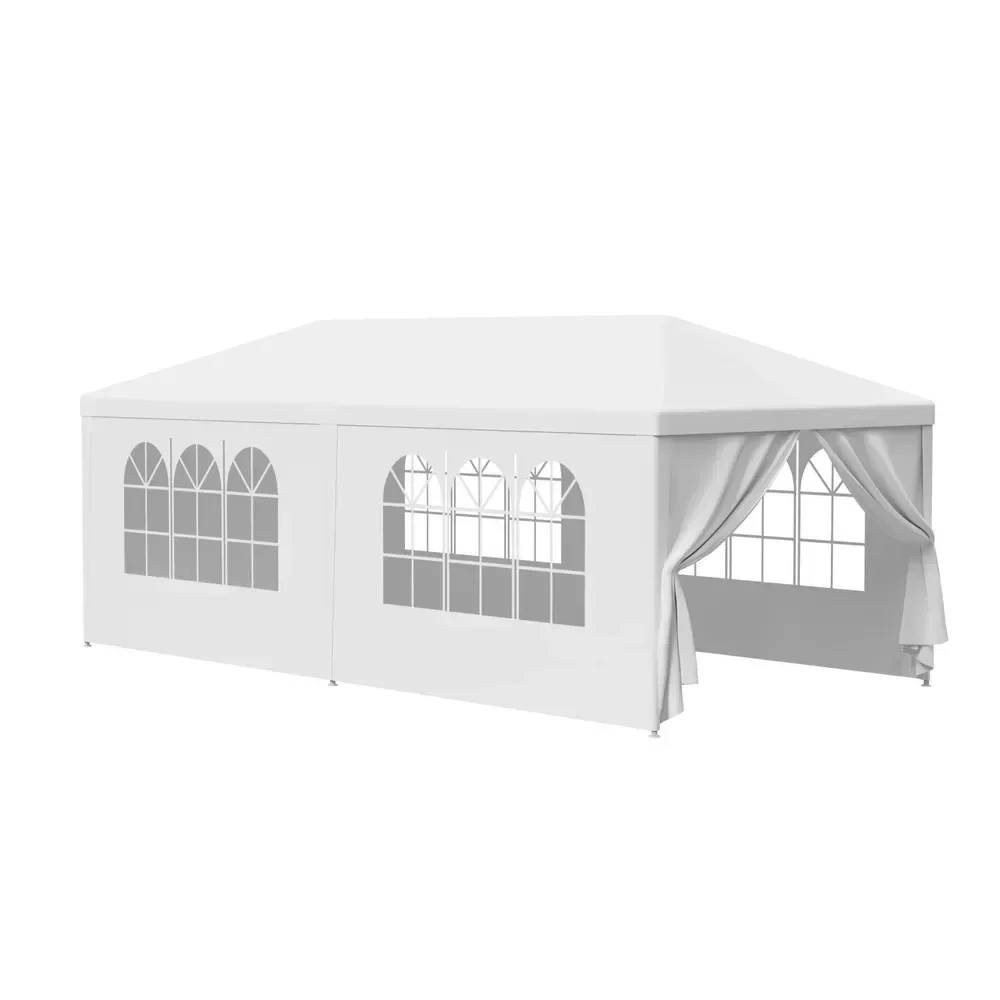 

A 10'x20' Outdoor Wedding Party Tent Gazebo Canopy 6 Removable Window Walls White