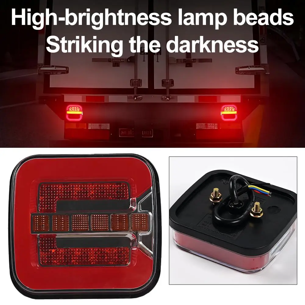 

24V12V brake Car LED Tail Lights Trailer Truck Rear Light Brake Reverse Light Turn Signal License Plate Lamp for trailer caravan