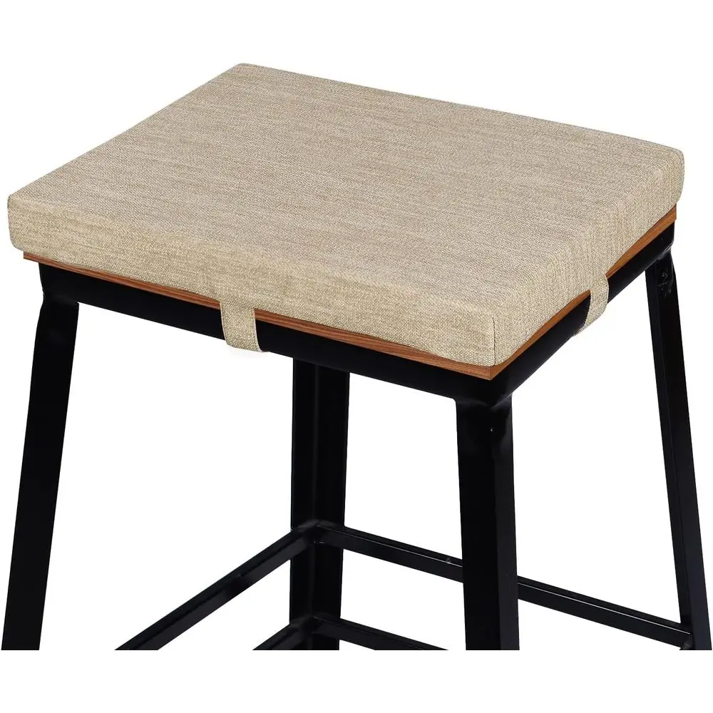 RecBar Stool Cushions, Dual-Layer Non-Slip Dining Chair Pads with Washable Cover - Beige, 15.7x11.8x1.5in