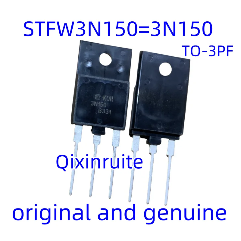 Qixinruite Brand new original STFW3N150=3N150 N channel, 1500V, 2.5A, 9 Ω @ 10V TO-3PF field-effect transistor (MOSFET)