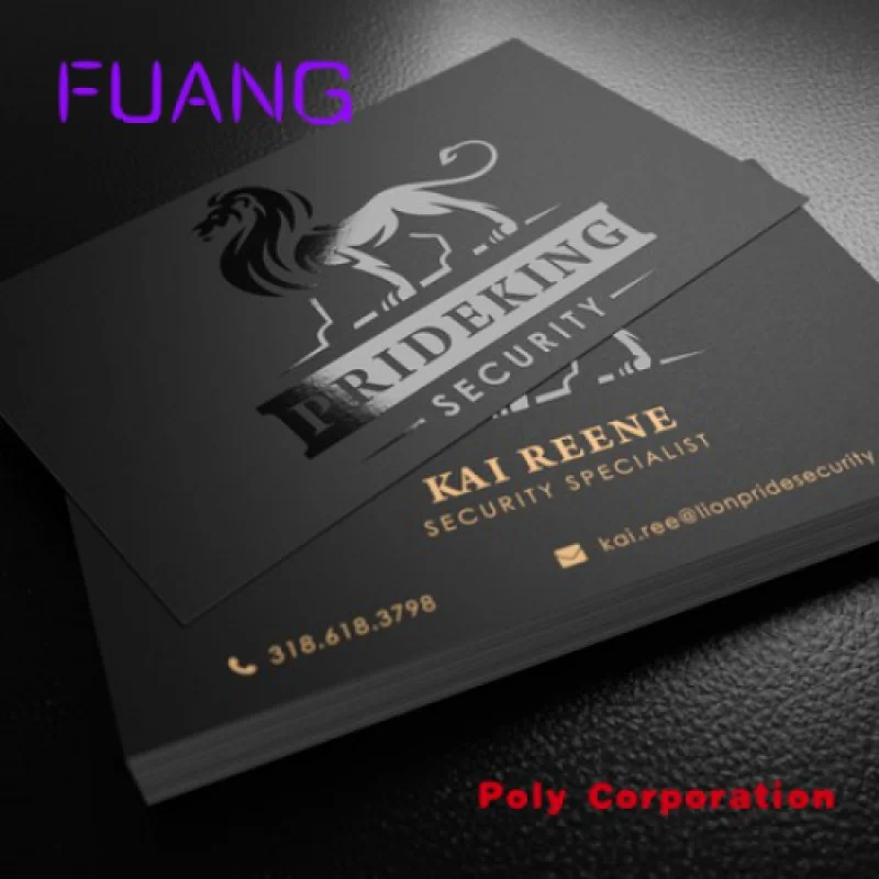 Custom  High Quality Luxury Black Spot UV Printed Business Card Printing With Own Logo