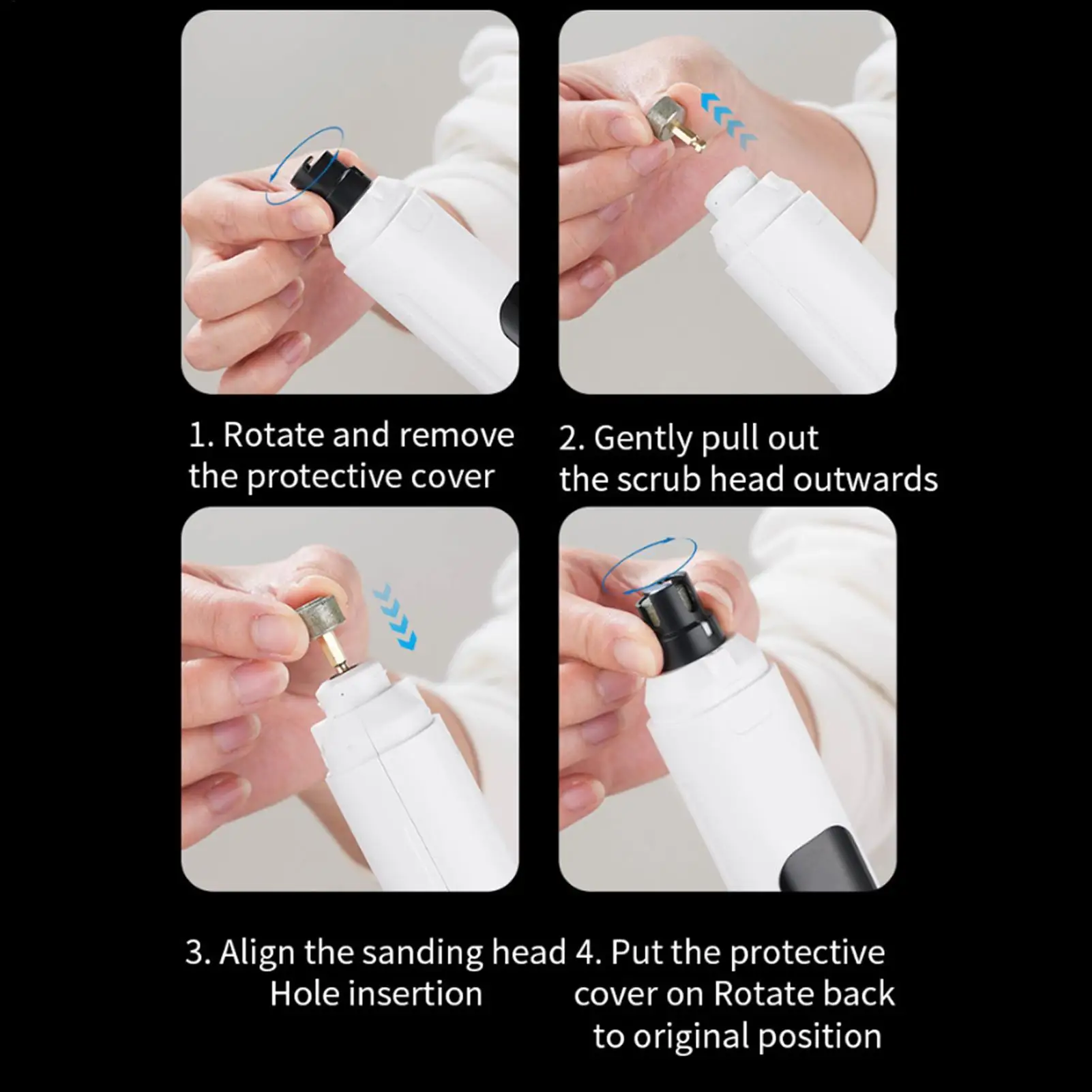 Quiet Nail Grinder For Dogs 6-Speed USB Rechargeable Digital Display Dog Electric Nail Grinder For Home Salon Travel Outdoor