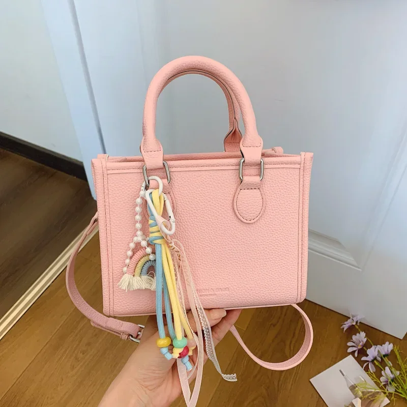 

Luxury Brand 2025 Women's Handbag - Fresh and Stylish Candy Color Lychee Embossed Shoulder Crossbody Bag