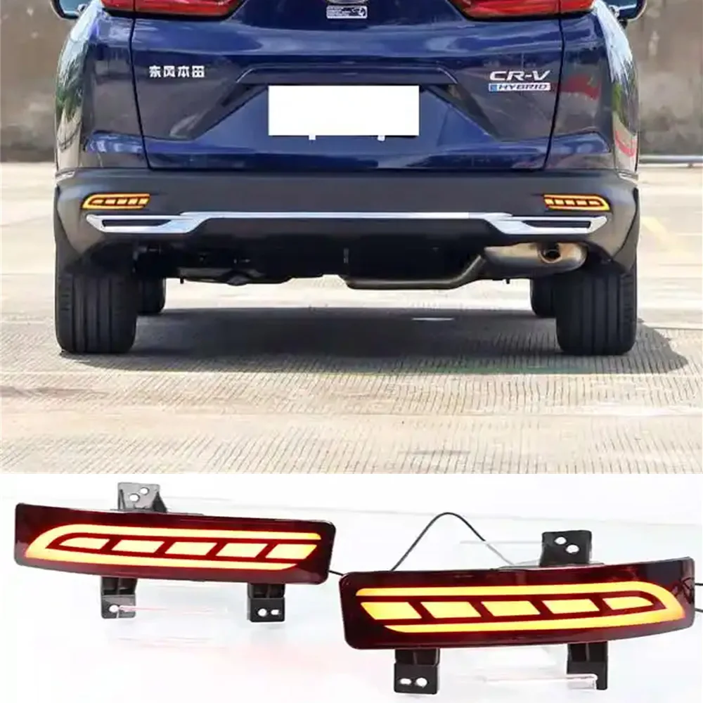 Car LED Rear Bumper Light For Honda CRV CR-V 2020 2021 Multi-Functions Reflector Tail Light Fog Lamp Stop Brake Light