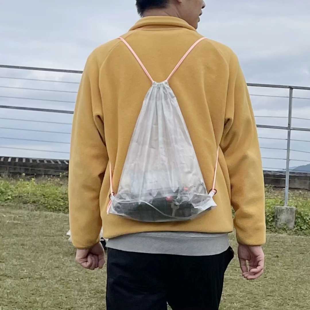 Ultralight Cuben Fiber Drawstring Backpack Portable DCF Dyneema Multiway Bag Fashion Shoulder Daypack for Travel Daily Commute