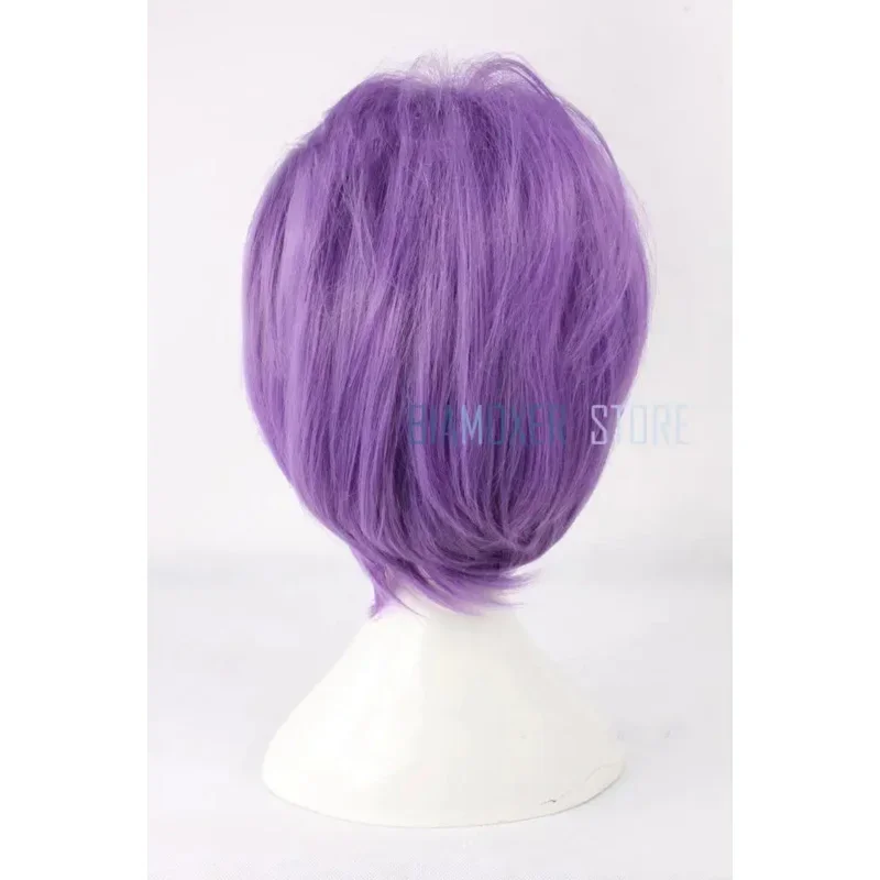 New Arrival Kuroko's Basketball Murasakibara Atsushi Cosplay Wigs Short Purple Hair Cosplay Costume Wig Track Wig Cap.