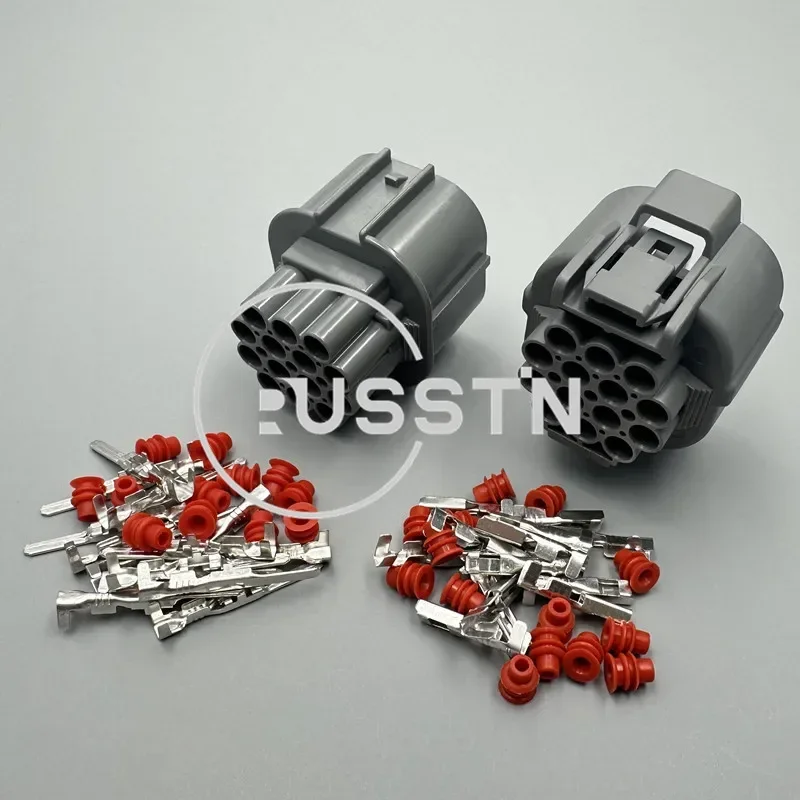 1 Set 14 Pin Waterproof Electric Automotive Connector Sealed Cable Socket AC Assembly With Terminals Seals 6181-0077 6189-0136