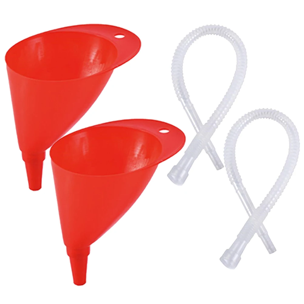

2 Sets Oil Funnel for Capless Gas Tanks Long Tube Spout Car Maintenance Plastic Fuel Additive Pouring Equipment