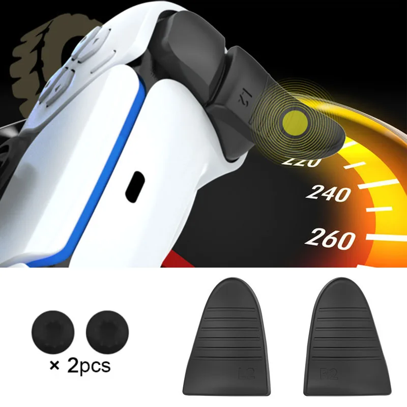 تحديث المضادة للانزلاق الموسعة الزناد زر L2 R2 الزناد التناظرية موسع D-الوسادة مفتاح قبعات ل PS5 بلاي ستيشن 5 غمبد ملحق