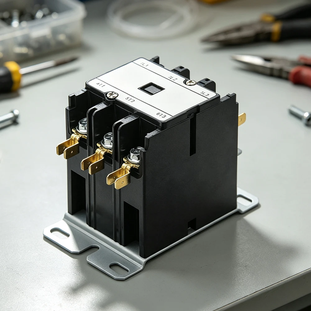 Compact 3P Air Conditioner Contactor 220V 110V 36V 24V 30A Motor Control Safety Switch, Home Improvement Electrical Supplies