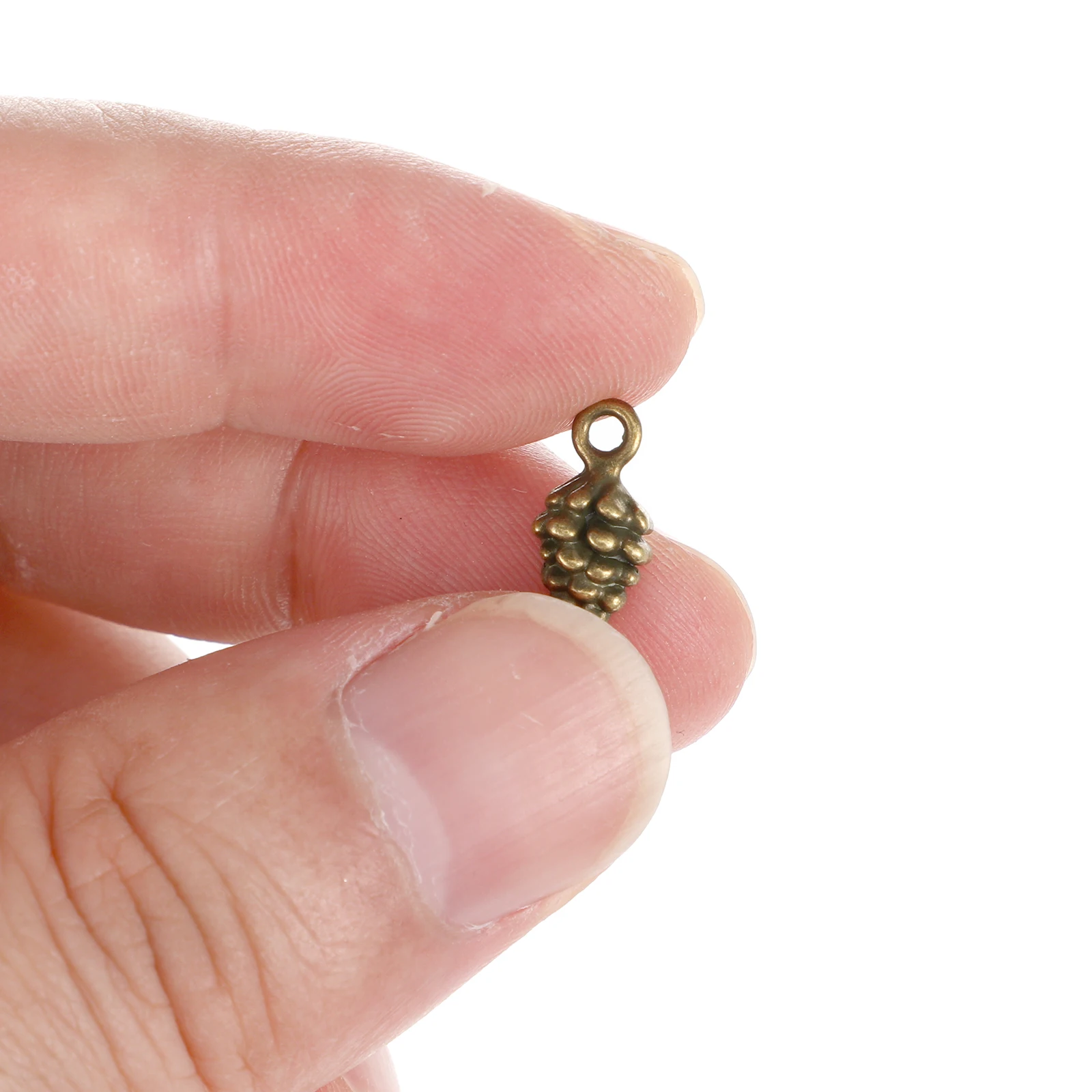 

50pcs Pine Cone Pendant DIY Christmas Alloy Charms for Necklace Bracelet Earrings Holiday Jewelry Making Accessories