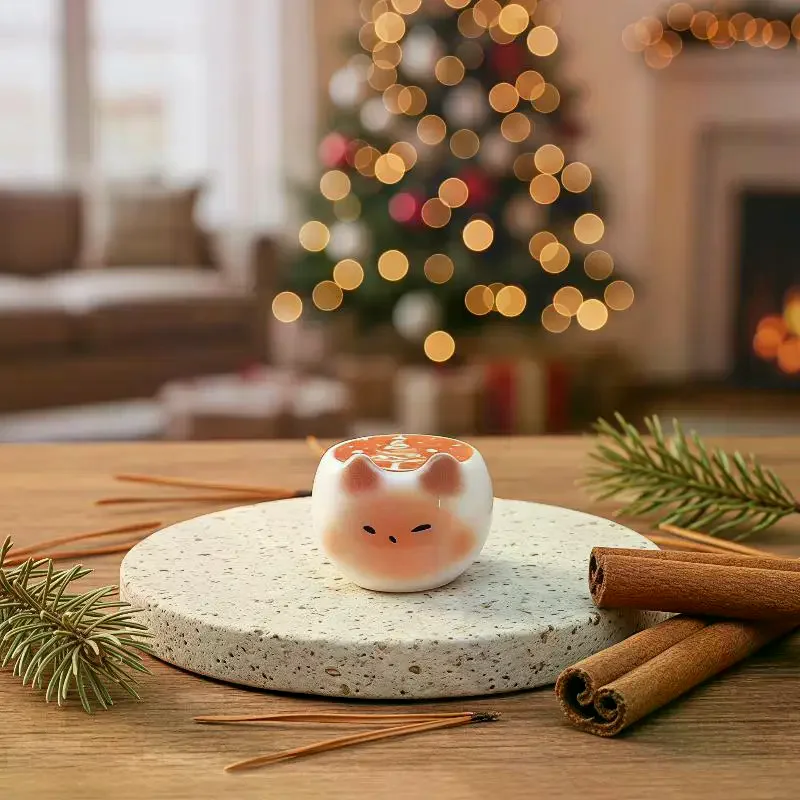 5/10Pcs Resin Cat Shaped Non-Porous Beads Mini Coffee Latte Figurines Kawaii Ornaments for Bookshelf Desk Decor