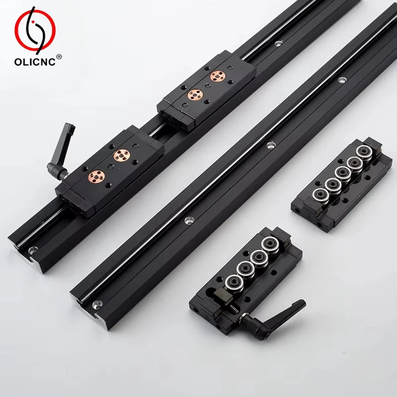 Sgr15 sgr20 sgr25 sgr30 3/4/5 roda com bloqueio corrediça de 500mm 1000mm, trilho guia deslizante personalizável atuador linear quadrado