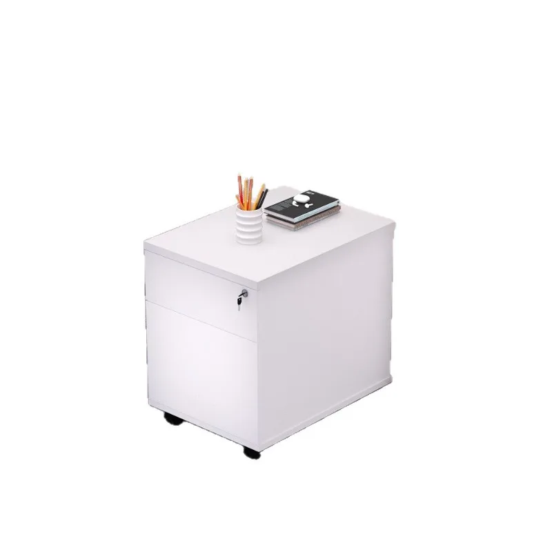 Low cabinet with lock, small push cabinet, storage two or three drawers under the desk, file mobile cabinet