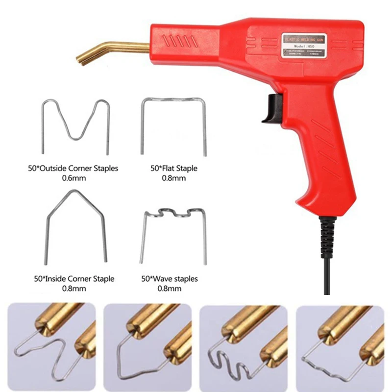 Máquina de Soldadura Plástica Automotivo Portátil Grampeador Quente Grampo Reparo do Pvc Amortecedores do Carro Ferramenta 110v 220v