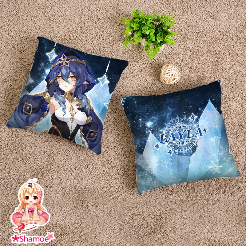 Японское аниме Genshin Impact Layla Sexy Dakimakura Cozy Otaku, Мужская наволочка для подушек, постельное белье, подарки SM