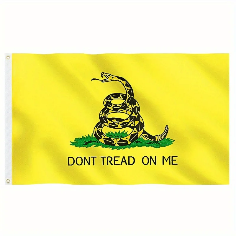 3x5 feet don't step on my flag Polyester embroidery brass ring, featuring an embroidery design and 4 rows of double stitches