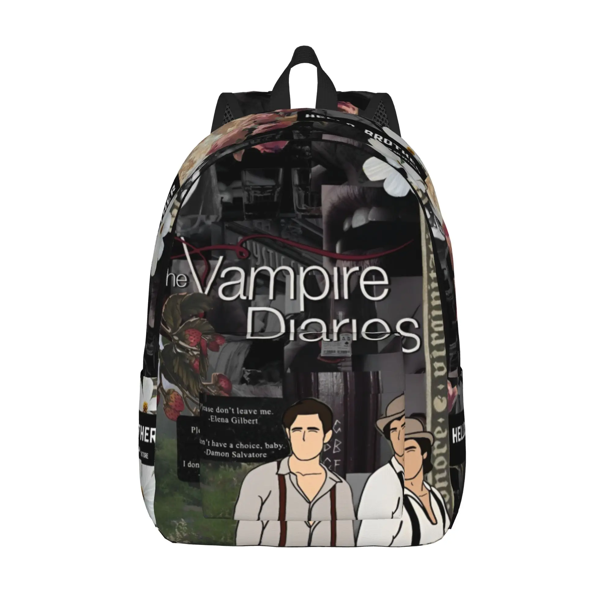 

The Vampire Diaries Cartoon Cool Backpack Lightweight High School Business TV Series Daypack for Men Women Laptop Canvas Bags