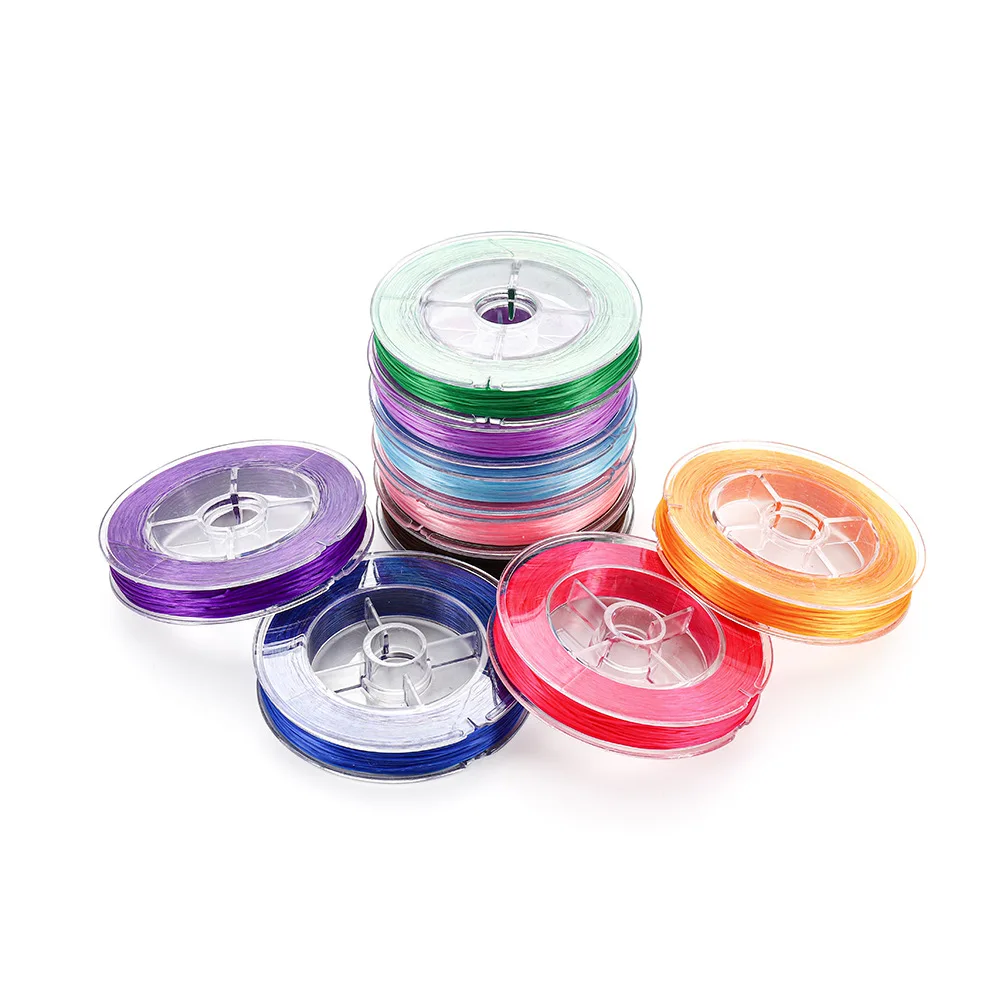 50m/PCS Transparent Colored Crystal Elastic Thread Non Silk Buddha Bead Thread DIY Jewelry Accessories Bead Material Wholesale