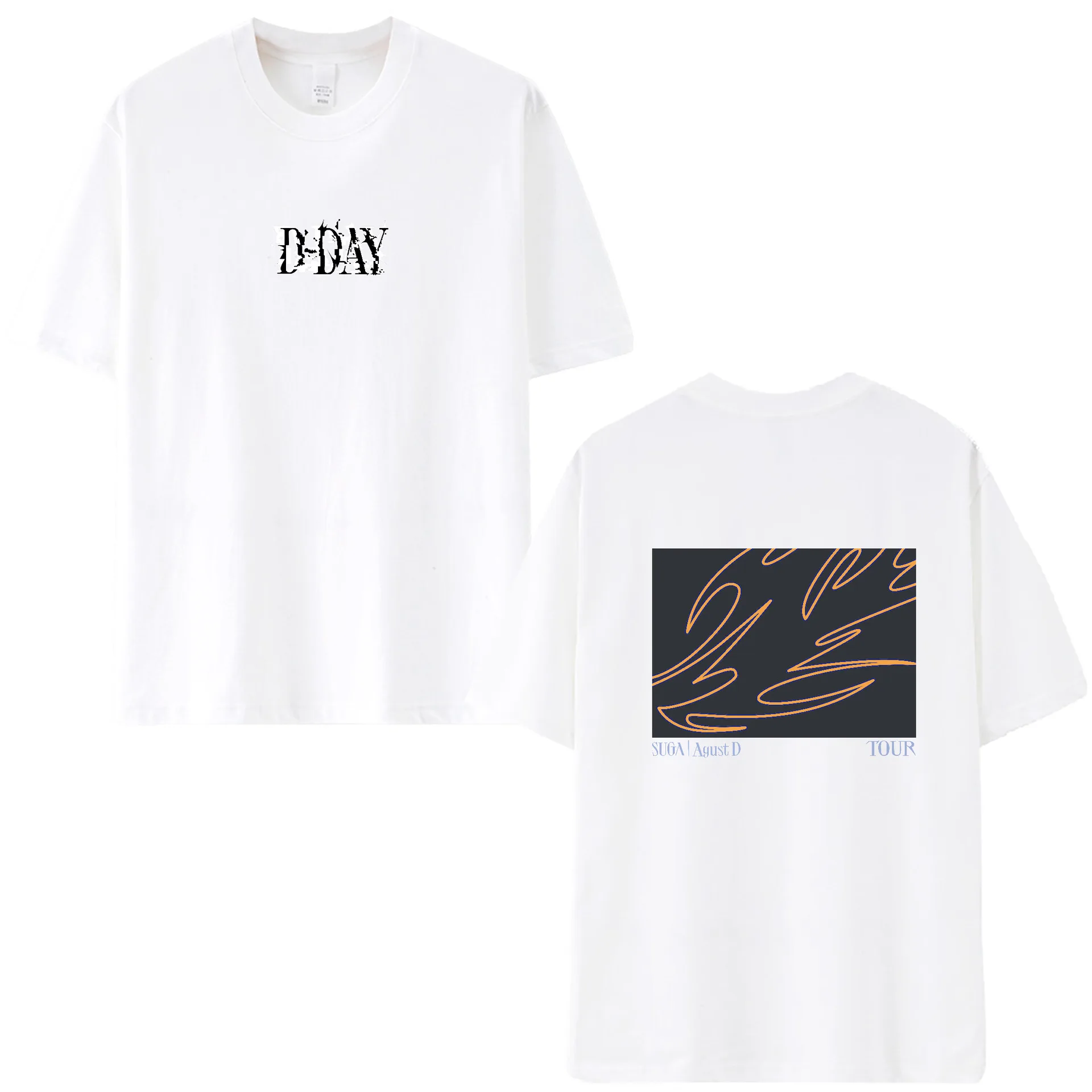 Kpop Suga|AGUST D D-DAY TOUR MERCH T-shirt Tour Vocal Concert Same Tshirt Love O-neck Cotton T-shirt Y2K Oversize Black Crop Top