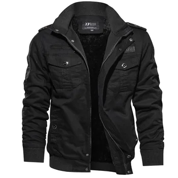 New Business Casual Jackets Man Winter Fleece Tactical Jacket Embroidery Windproof Multiple Pockets Outdoor Workwear Coat 2